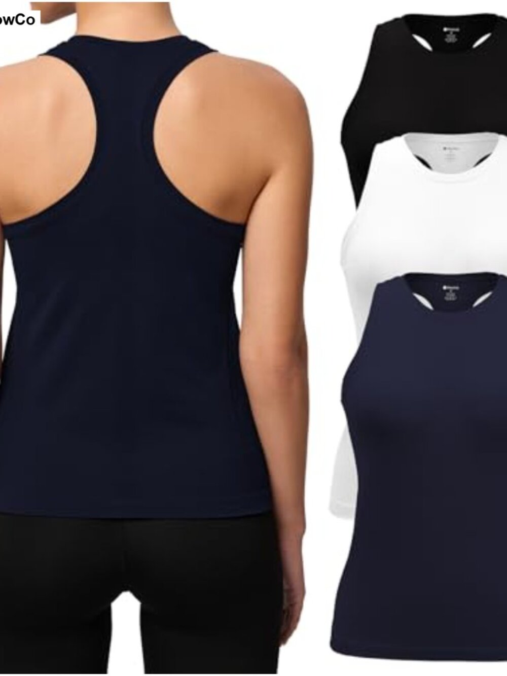 3 Pack Seamless Racerback Workout Tank Tops Mesh Vent Athletic